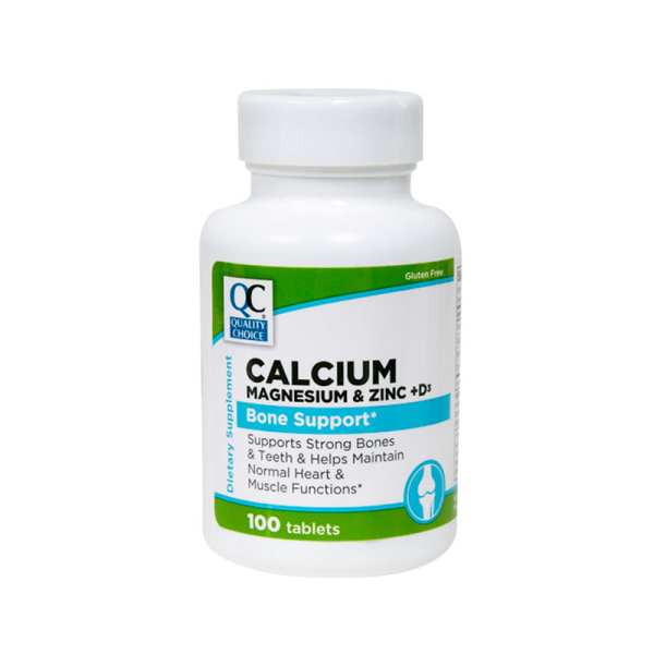 Calcium, Magnesium & Zinc + D Tablets 100 Ct